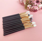 Black & Gold Eyeshadow Brush Set (10pc)