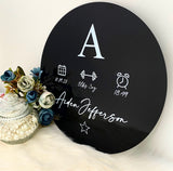 Personalised Baby Arrival Plaque