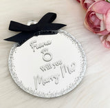 Personalised 'Marry Me' Christmas Bauble