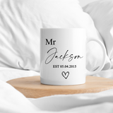 MR/MRS Wedding Mugs