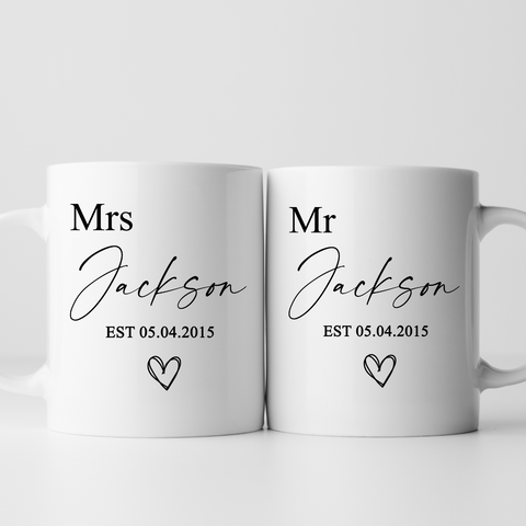 MR/MRS Wedding Mugs