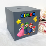 Personalised Super Mario Money Box (Printed)