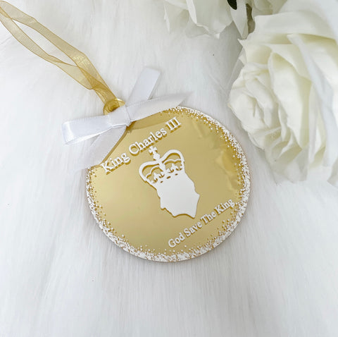 King Charles III Memorabilia Christmas Bauble