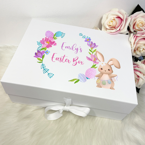 Personalised Bright Easter Bunny Gift Box