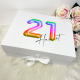 Personalised Balloon Birthday Gift Box