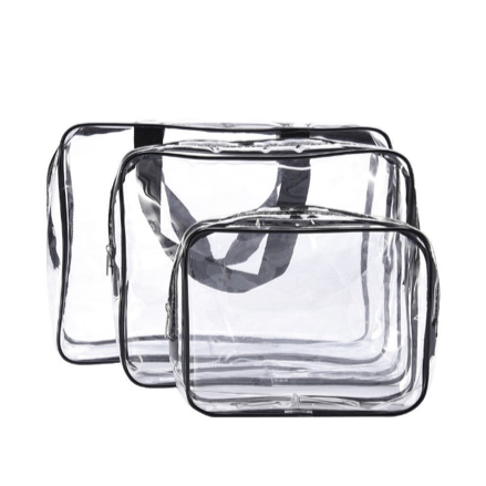 Black Transparent Bag Set (3pc)