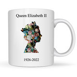 Queen Elizabeth II Mug - Floral