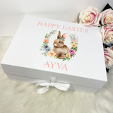 Personalised Floral Bunny Gift Box