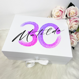 Personalised Glitter Birthday Gift Box