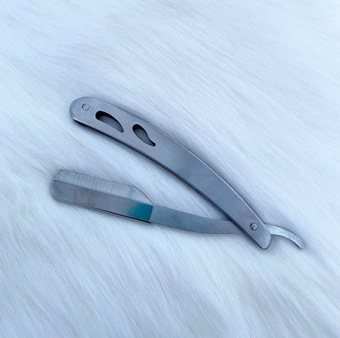 Silver Stainless Steel Cut Throat Razor