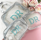 Personalised Metallic Bag Set (3pc) - Monogram Initials