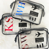 Personalised TSA Travel Bag - Initial
