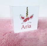 Personalised Unicorn Money Box - Add Name (Vinyl)