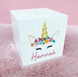 Personalised Unicorn Money Box - Add Name (Printed)