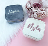 Personalised Velvet Jewellery Box