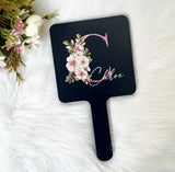 Large Handheld Mirror - Name & Initial (12cm)