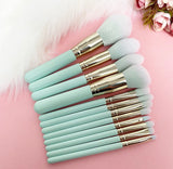 Mint Green Make Up Brush Set (12pc)