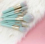 Mint Green Make Up Brush Set (12pc)