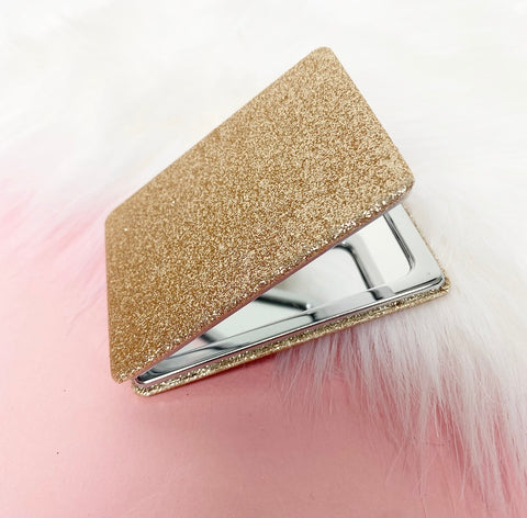 Glitter Compact Pocket Mirrors