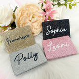 Personalised Glitter Compact Pocket Mirrors - Name