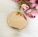 Personalised Round Compact Pocket Mirror (Printed)