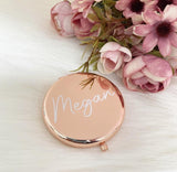 Personalised Round Compact Pocket Mirror (Printed)
