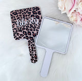 Large Handheld Mirror - Animal Print (12cm)