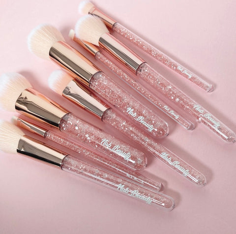 Personalised Pink Diamonte Make Up Brush Set (8pc)