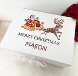 Personalised Santas Sleigh Printed Gift Box