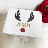 Personalised Reindeer Printed Gift Box