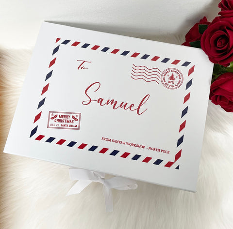 Personalised North Pole Envelope Printed Gift Box