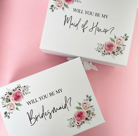 Bridesmaids & Made of Honor Gift Box “Will You Be My…”