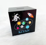 Personalised Space Astronaut Unicorn Money Box - Add Name (Printed)