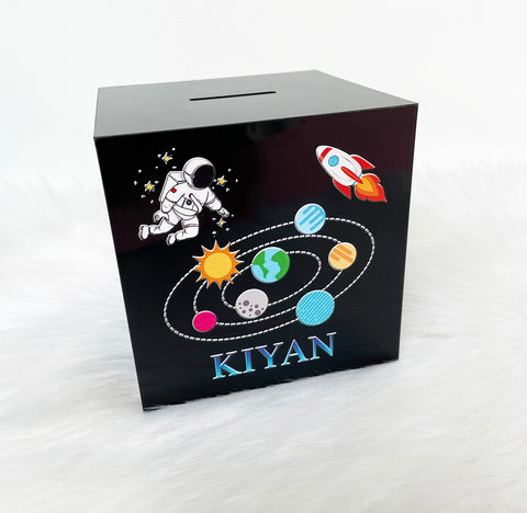 Personalised Space Astronaut Money Box - Add Name (Printed)