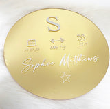 Personalised Baby Arrival Plaque