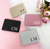 Personalised Glitter Compact Pocket Mirrors - Initials
