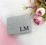 Personalised Glitter Compact Pocket Mirrors - Initials