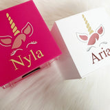 Personalised Unicorn Money Box - Add Name (Vinyl)