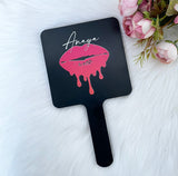 Large Handheld Mirror - Lip Designs (12cm)