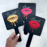 Large Handheld Mirror - Lip Designs (12cm)