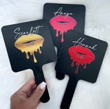 Large Handheld Mirror - Lip Designs (12cm)