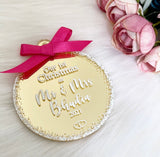 Personalised 'Married' Christmas Bauble