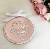 Personalised 'Married' Christmas Bauble