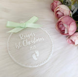 Personalised 'Baby's First' Christmas Bauble