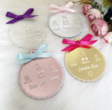 Personalised 'Baby Memory' Christmas Bauble