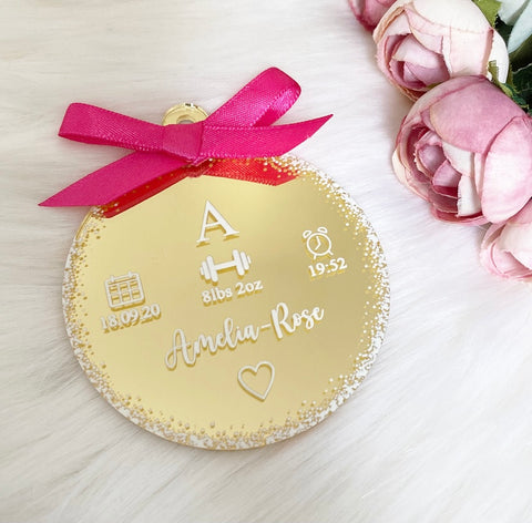 Personalised 'Baby Memory' Christmas Bauble