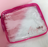 Personalised Transparent Cosmetic Travel Bag Set - Name