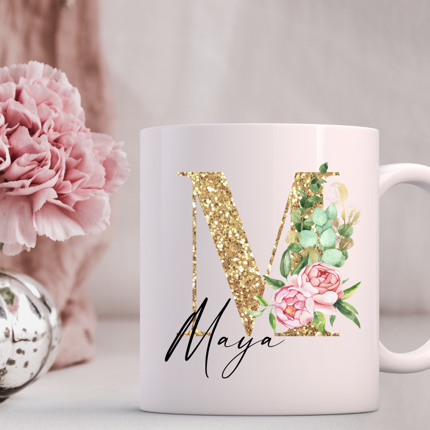 Personalised Initial Mug-initial Mug-alphabet Mug-custom 