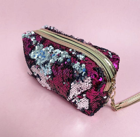 Sequin Make Up Bag