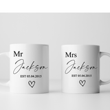 MR/MRS Wedding Mugs